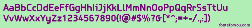 PfisotextproBold Font – Purple Fonts on Green Background