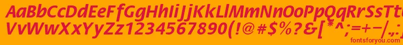 Fiesta Font – Red Fonts on Orange Background