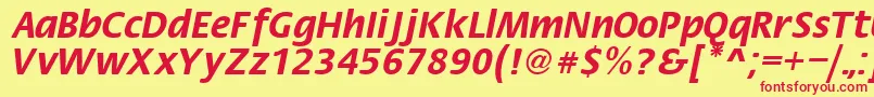 Fiesta Font – Red Fonts on Yellow Background