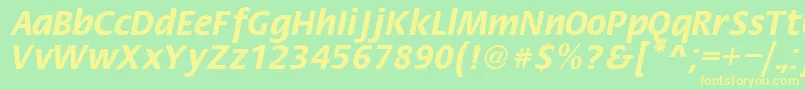 Fiesta Font – Yellow Fonts on Green Background