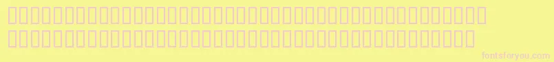 Czcionka Serious3 – różowe czcionki na żółtym tle