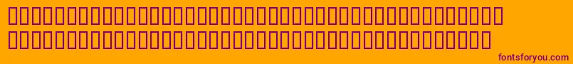 Serious3 Font – Purple Fonts on Orange Background