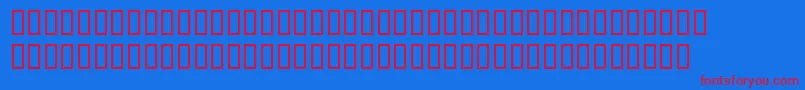 Serious3-fontti – punaiset fontit sinisellä taustalla