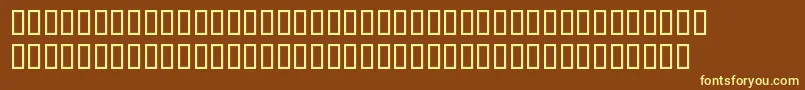 Serious3-fontti – keltaiset fontit ruskealla taustalla