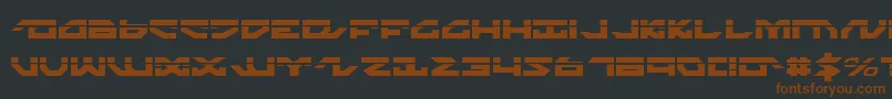 NightrunnerLaser-Schriftart – Braune Schriften auf schwarzem Hintergrund