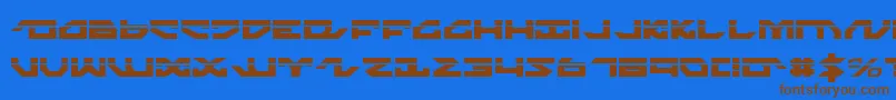 NightrunnerLaser Font – Brown Fonts on Blue Background