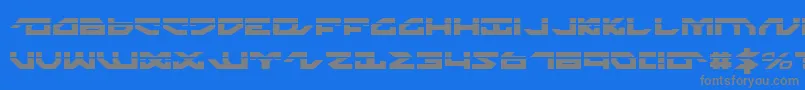 NightrunnerLaser-Schriftart – Graue Schriften auf blauem Hintergrund