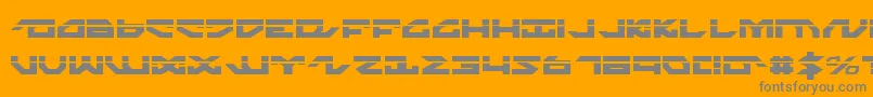 Weitere Informationen zur NightrunnerLaser-Schriftart NightrunnerLaser-Schriftart – Graue Schriften auf orangefarbenem Hintergrund