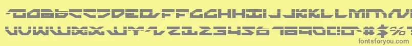 NightrunnerLaser-Schriftart – Graue Schriften auf gelbem Hintergrund