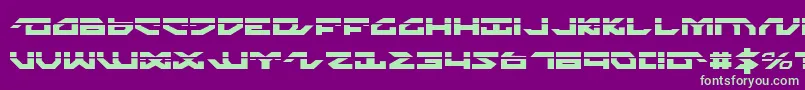 NightrunnerLaser-Schriftart – Grüne Schriften auf violettem Hintergrund