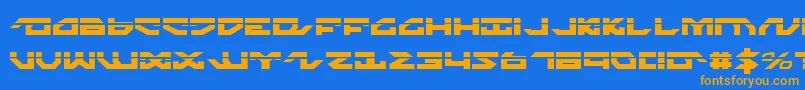 NightrunnerLaser Font – Orange Fonts on Blue Background