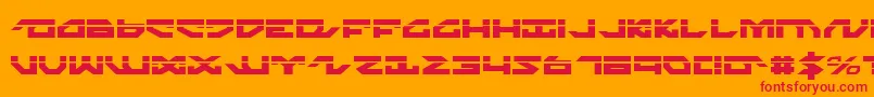 NightrunnerLaser Font – Red Fonts on Orange Background