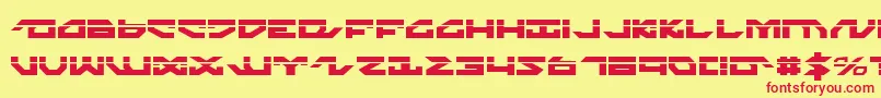 Weitere Informationen zur NightrunnerLaser-Schriftart NightrunnerLaser-Schriftart – Rote Schriften auf gelbem Hintergrund