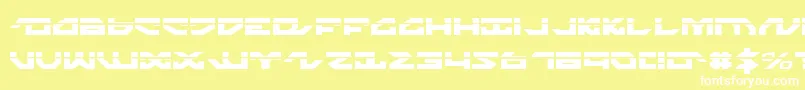 NightrunnerLaser Font – White Fonts on Yellow Background