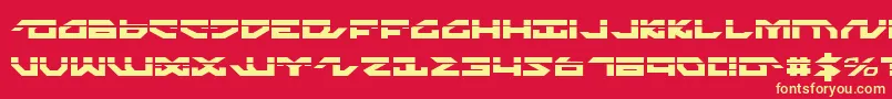 NightrunnerLaser Font – Yellow Fonts on Red Background