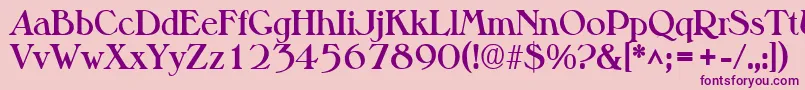 MelbourneBold Font – Purple Fonts on Pink Background