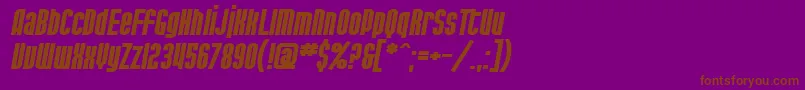 フォントSfPortMckenzieExtendedBoldItalic – 紫色の背景に茶色のフォント
