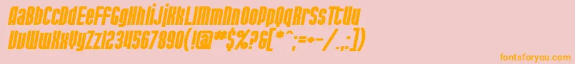 SfPortMckenzieExtendedBoldItalic Font – Orange Fonts on Pink Background