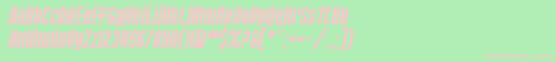 Шрифт SfPortMckenzieExtendedBoldItalic – розовые шрифты на зелёном фоне
