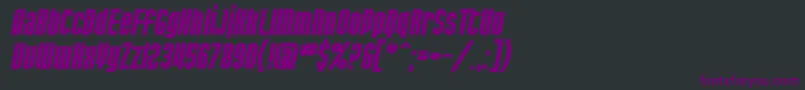 Шрифт SfPortMckenzieExtendedBoldItalic – фиолетовые шрифты на чёрном фоне