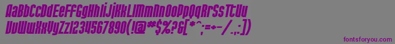 Шрифт SfPortMckenzieExtendedBoldItalic – фиолетовые шрифты на сером фоне