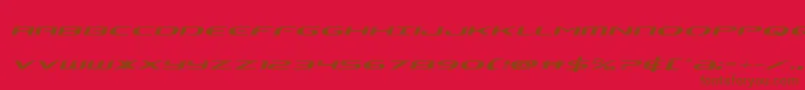 Czcionka Alphamenlaserital – brązowe czcionki na czerwonym tle