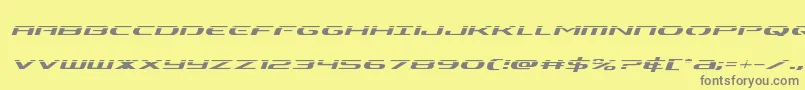 Alphamenlaserital Font – Gray Fonts on Yellow Background