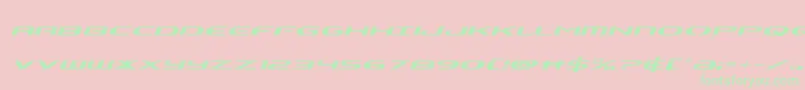 Alphamenlaserital Font – Green Fonts on Pink Background
