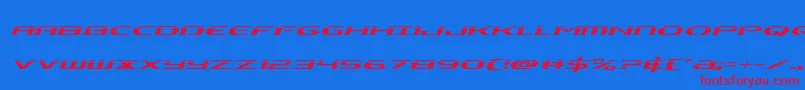 Alphamenlaserital Font – Red Fonts on Blue Background