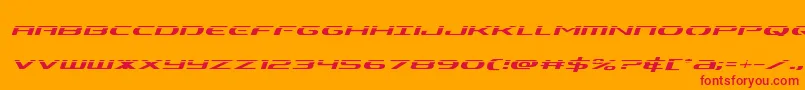 Alphamenlaserital Font – Red Fonts on Orange Background