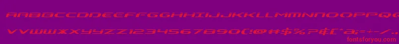 Alphamenlaserital Font – Red Fonts on Purple Background