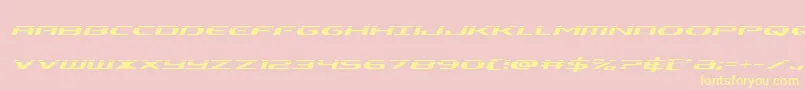 Alphamenlaserital Font – Yellow Fonts on Pink Background