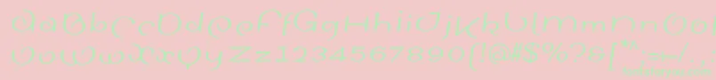 SinahsansLtItalic-Schriftart – Grüne Schriften auf rosa Hintergrund