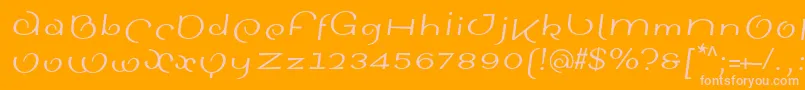 SinahsansLtItalic Font – Pink Fonts on Orange Background