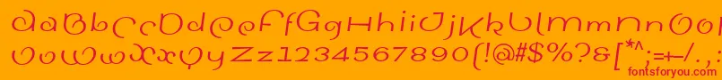 フォントSinahsansLtItalic – オレンジの背景に赤い文字