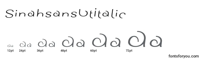 Размеры шрифта SinahsansLtItalic