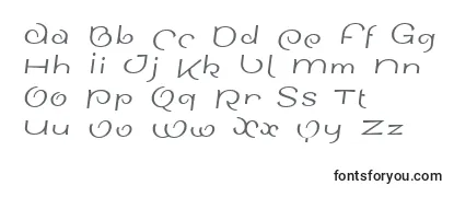 Schriftart SinahsansLtItalic