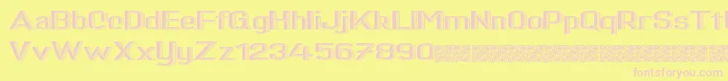 Saltybeach Font – Pink Fonts on Yellow Background