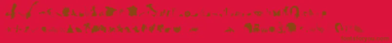 LoosydingsExpert Font – Brown Fonts on Red Background