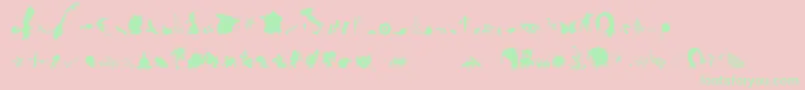 LoosydingsExpert Font – Green Fonts on Pink Background
