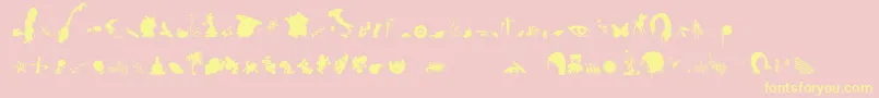 LoosydingsExpert Font – Yellow Fonts on Pink Background