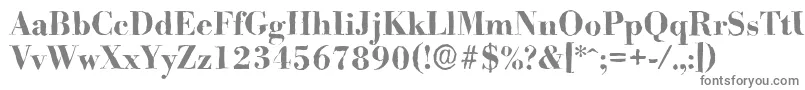 フォントBodoniantiqueBold – 白い背景に灰色の文字