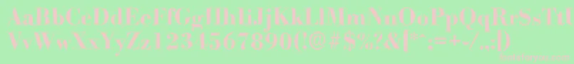 BodoniantiqueBold Font – Pink Fonts on Green Background