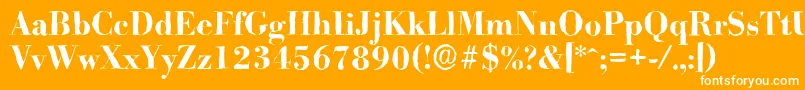 Шрифт BodoniantiqueBold – белые шрифты на оранжевом фоне