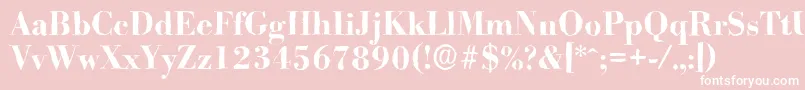 BodoniantiqueBold Font – White Fonts on Pink Background