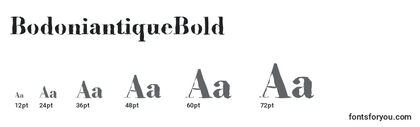 Размеры шрифта BodoniantiqueBold