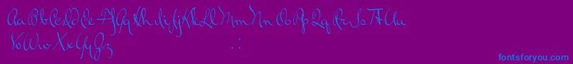 RalphWalker Font – Blue Fonts on Purple Background