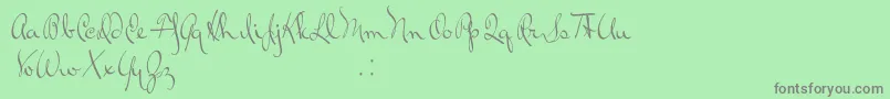 RalphWalker Font – Gray Fonts on Green Background