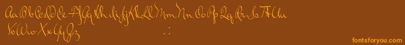 RalphWalker Font – Orange Fonts on Brown Background