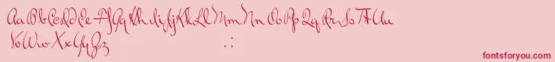 RalphWalker Font – Red Fonts on Pink Background